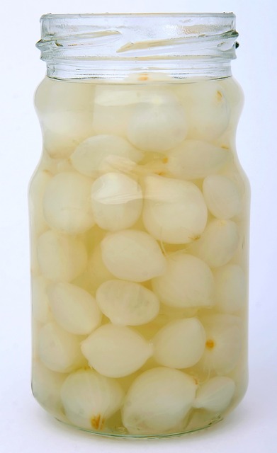 Refrigerator storage - Garlic preserved in oil.