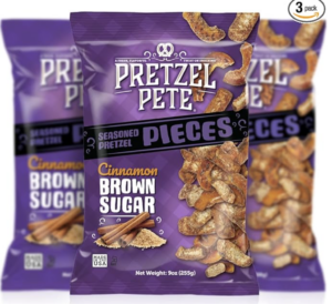 Pretzel Pete Cinnamon Brown Sugar Seasoned Pretzel Pieces